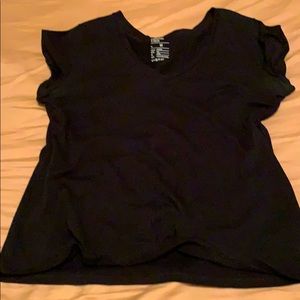 Black V-Neck Tee